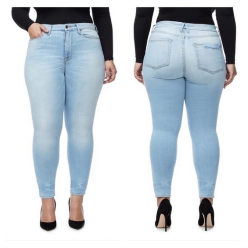 NEW Good American Good Legs HiWaist Skinny Blue124